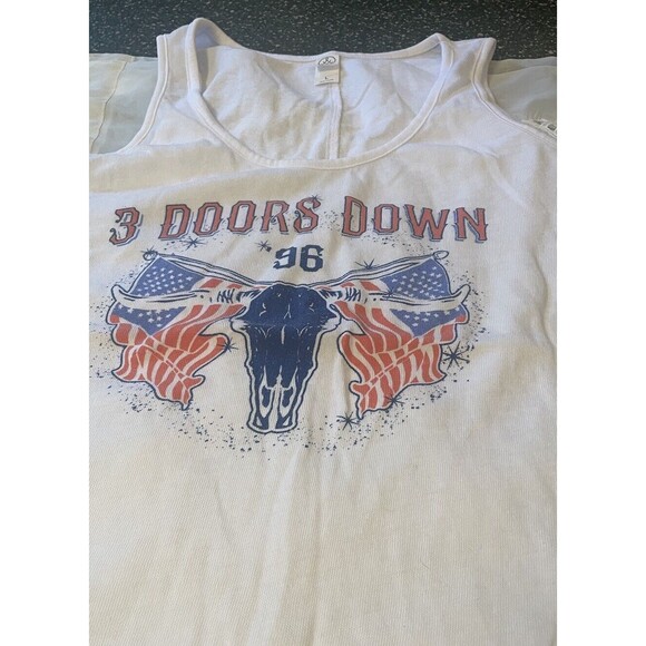 3 Doors Down Racerback Tank Top Size Large Band Tee Concert Y2K 2000s Soft - Picture 2 of 5